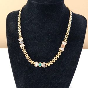 Gold Chain Bow Necklace